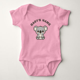 Personalised Cute Koala Baby Bodysuit