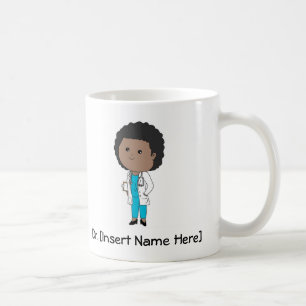 Personalised Cute Lady Doctor African American Mug