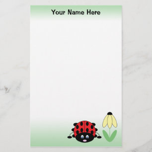 Personalised Cute Ladybug Stationery