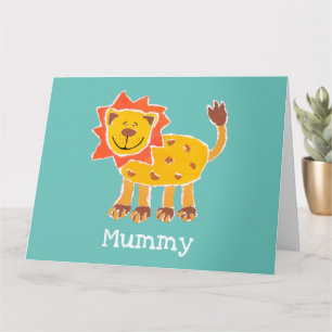 Personalised Cute Lion Mother's Day Card