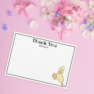Personalised Cute Little Duckling Thank You Card