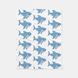 Personalised Cute Little Shark Fleece Blanket