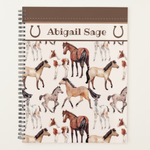 Personalised Cute Mares and Foals Horse Planner