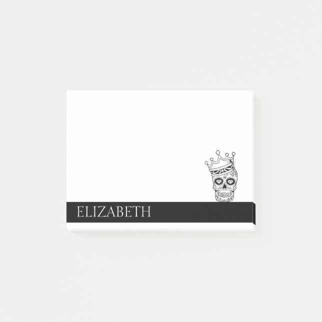 Personalised Cute Mexican Sugar Skull Halloween Po Post-it Notes (Front)