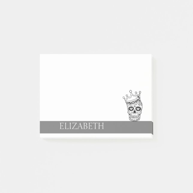 Personalised Cute Mexican Sugar Skull Halloween Po Post-it Notes (Front)