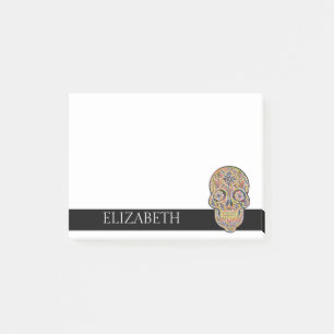 Personalised Cute Mexican Sugar Skull Halloween Post-it Notes