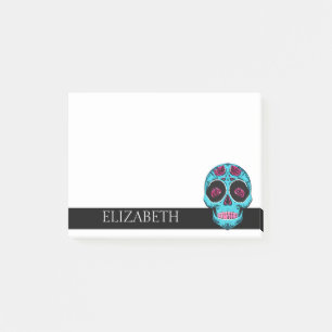 Personalised Cute Mexican Sugar Skull Halloween Post-it Notes