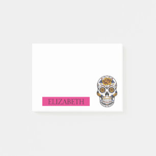 Personalised Cute Mexican Sugar Skull Halloween Post-it Notes