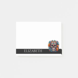 Personalised Cute Mexican Sugar Skull Halloween Post-it Notes