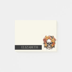 Personalised Cute Mexican Sugar Skull Halloween Post-it Notes