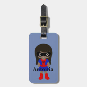 Personalised Cute Mini Spidergirl Kids luggage tag