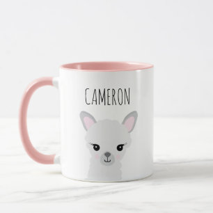 Personalised Cute Modern Llama illustration Mug