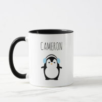 Personalised Cute Modern penguin illustration