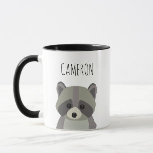 Personalised Cute Modern racoon illustration Mug