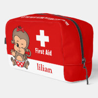 Personalised Cute Monkey First Aid Kit Bag