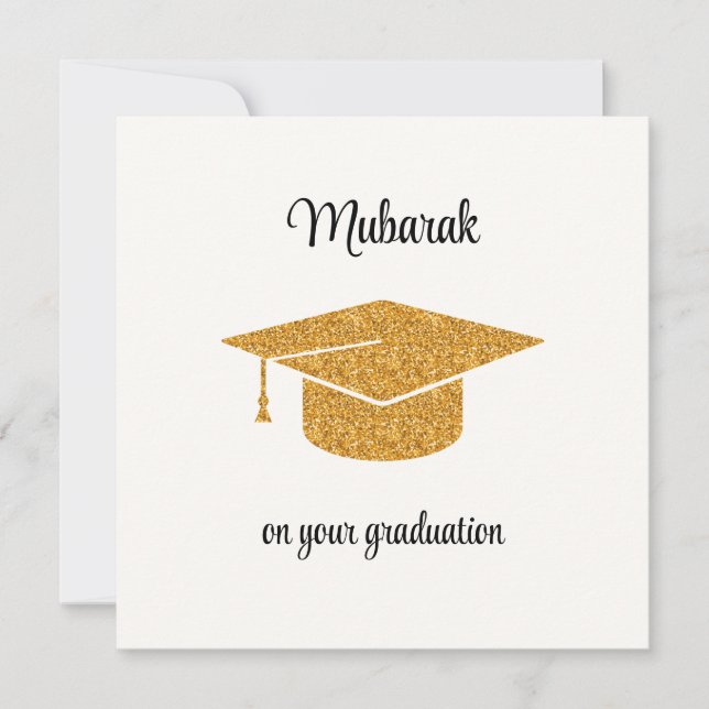 Personalised Cute Mubarak Congratulations Card (Front)