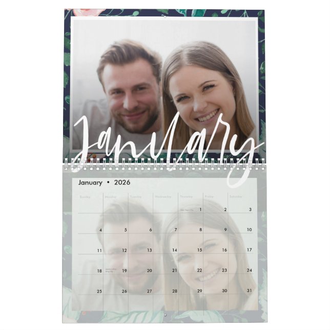Personalised Cute Multi Family Photos Year 20XX Calendar (Jan 2026)