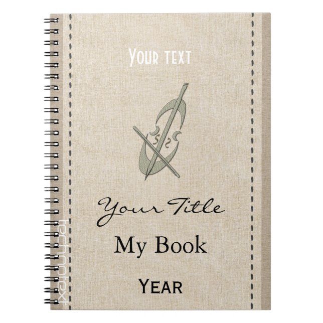 Personalised Cute Music Cello Notebook (Front)