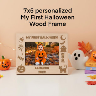 Personalised Cute My First Halloween Etched Frames