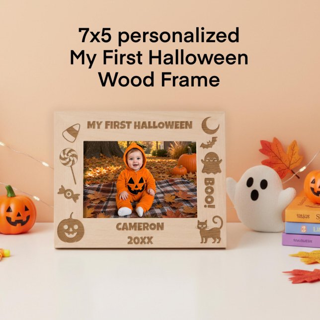 Personalised Cute My First Halloween  Etched Frames (Creator Uploaded)