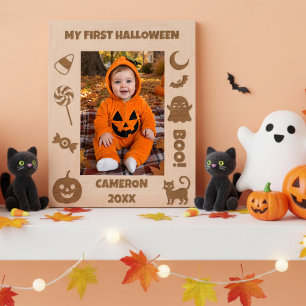 Personalised Cute My First Halloween Etched Frames