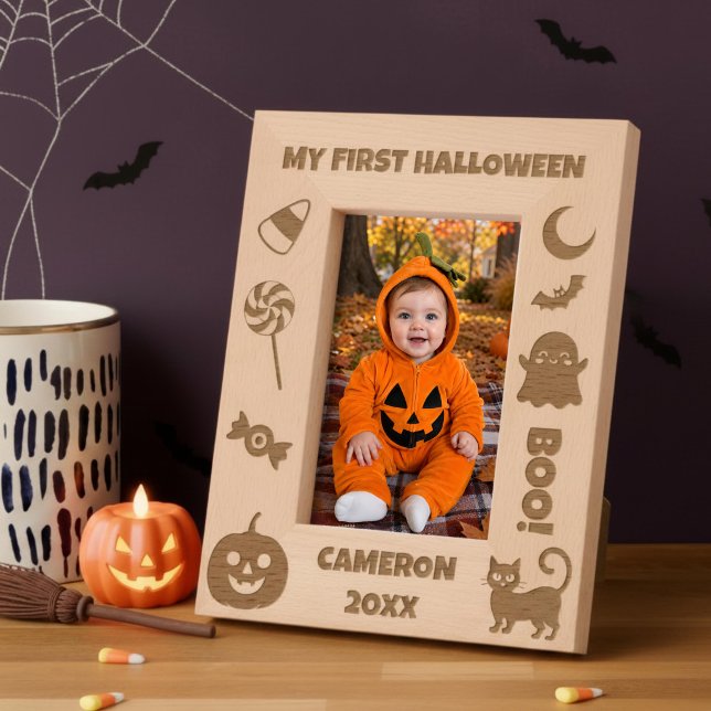 Personalised Cute My First Halloween  Etched Frames (Creator Uploaded)