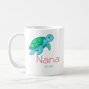Personalised Cute Nana Sea Turtle  Coffee Mug