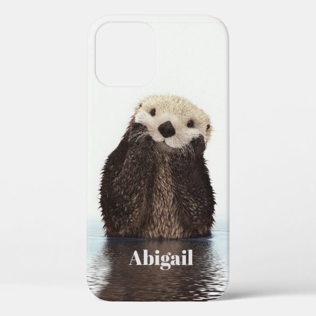 Personalised Cute Otter Drawing Case-Mate iPhone Case (Back)