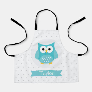 Personalised Cute Owl Kids Apron