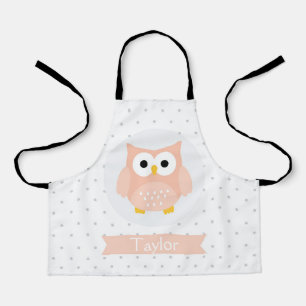 Personalised Cute Owl Kids Apron