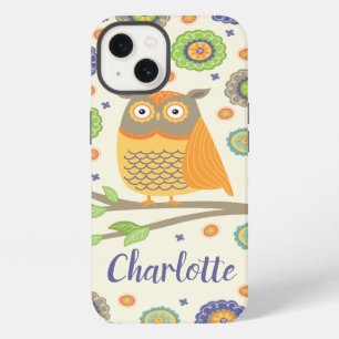 Personalised Cute Owl Pattern iPhone 13 Case