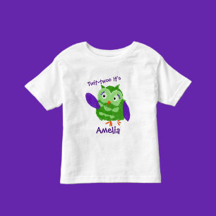 Personalised Cute owl Toddler T-Shirt