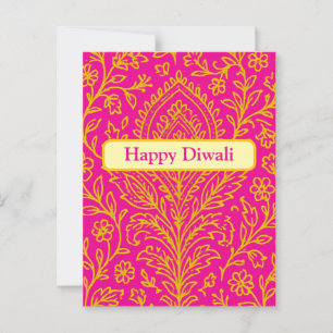 Personalised Cute Paisley Floral Print Notebook Postcard