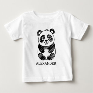 Personalised Cute panda doodle, gifts for kids  Baby T-Shirt