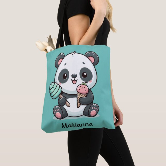 Personalised cute panda tote (Close Up)