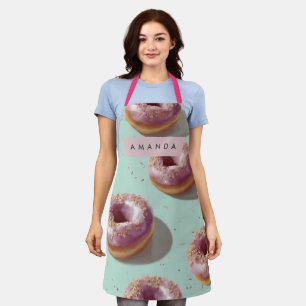 Personalised Cute Pastel Doughnuts & Sprinkles  Apron