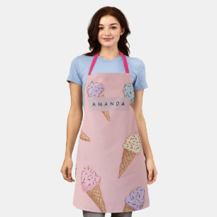 Personalised Cute Pastel Ice Cream  Apron