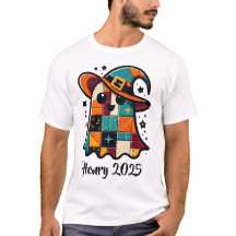 Personalised Cute Patchwork Ghost Halloween