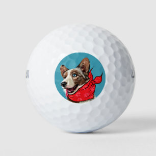 Personalised Cute Pembroke Welsh Corgi Golf Balls