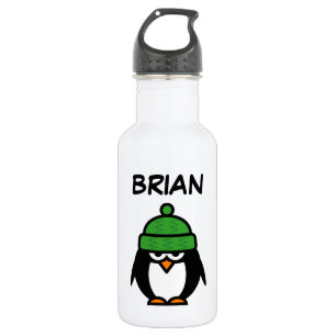 Personalised cute penguin cartoon custom name 532 ml water bottle