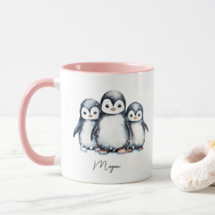 Personalised Cute Penguin Mug