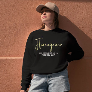 Personalised Cute Pet Lover Cat Mum Anniversary Sweatshirt