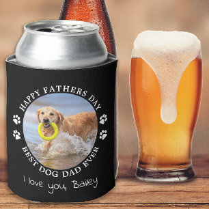 Personalised Cute Pet Photo Fathers Day Dog Dad Can Cooler