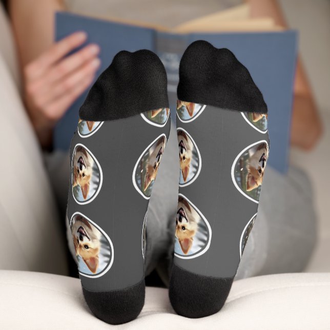 Personalised Cute Pet Photo Socks (Bottom)
