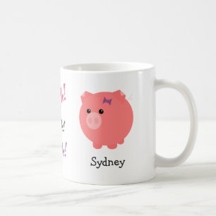 Personalised Cute Pig Cup