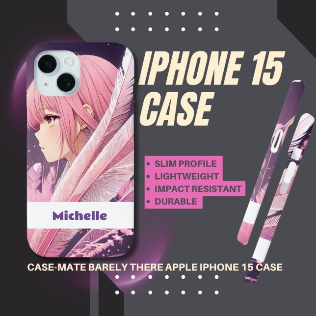 Personalised Cute Pink Anime Girl iPhone Case (Creator Uploaded)