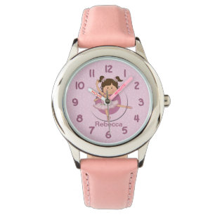 Personalised Cute Pink Ballerina Watch
