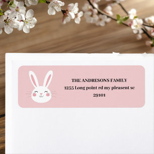Personalised Cute Pink Bunny Easter
