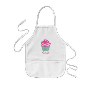 Personalised Cute Pink Cupcake Kids Apron
