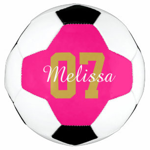 Personalised Cute Pink Football